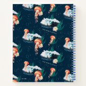 Das Quallen-Muster des weißen Lotus Ocean Notizblock (Rückseite)