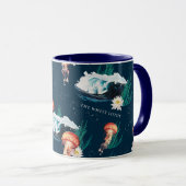 Das Quallen-Muster des weißen Lotus Ocean Tasse (VorderseiteRechts)