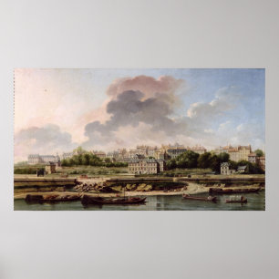 Das Quay und das Dorf von Passy im Jahre 1757 Poster