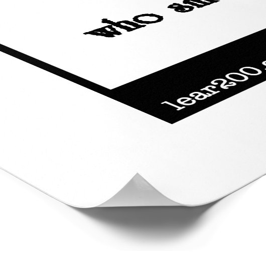 Das Quee Querulous Quail Poster (Ecke)