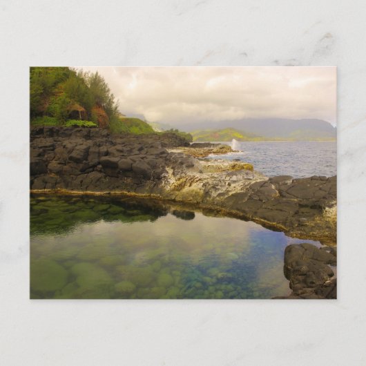 Das "Queen's Bath" Kauai, Hawaii. Postkarte (Vorderseite)