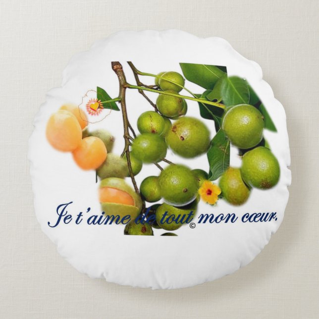 Das Quenette Rundes Kissen (Vorderseite)