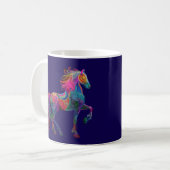 Das quiltende Pferd Kaffeetasse (Vorderseite Links)