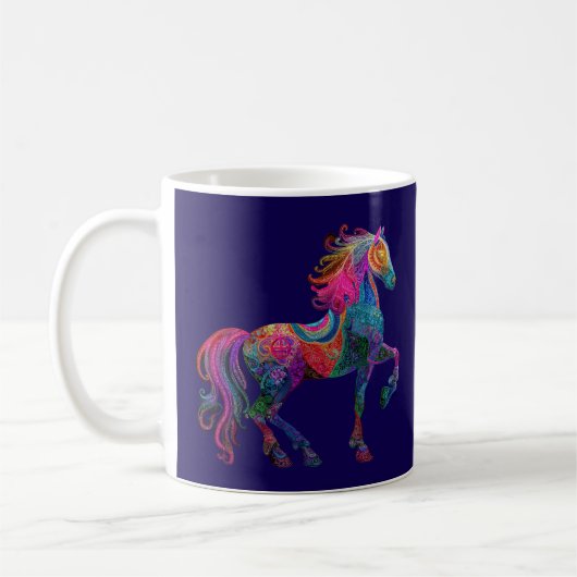 Das quiltende Pferd Kaffeetasse (Links)