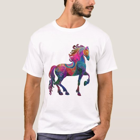 Das quiltende Pferd T-Shirt (Vorderseite)