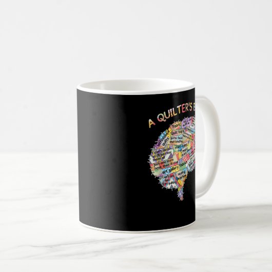 Das Quiltergehirn verlassen Kaffeetasse (VorderseiteRechts)