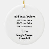 Das Quiltieren von Business-Ornamenten Keramik Ornament (Hinten)