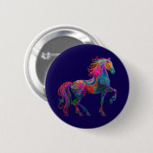 Das quiltierte Pferd Button (Vorne & Hinten)