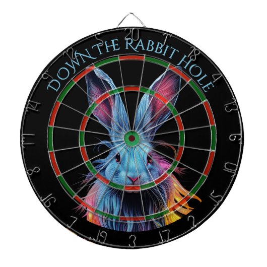 Das Rabbit Hole Blue Rabbit auf dem Feuer Dartscheibe (vorne)