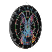 Das Rabbit Hole Blue Rabbit auf dem Feuer Dartscheibe (Vorderseite Links)