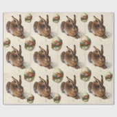 DAS RABBIT (JUGENDLICHE Hase) OSTEREIER MIT BLUME Geschenkpapier (Flach)