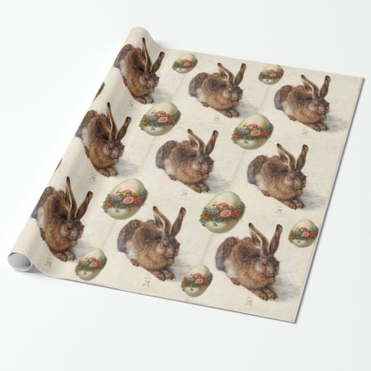 DAS RABBIT (JUGENDLICHE Hase) OSTEREIER MIT BLUME Geschenkpapier (Ungerollt)