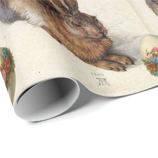 DAS RABBIT (JUGENDLICHE Hase) OSTEREIER MIT BLUME Geschenkpapier (Rolleneckpunkt)