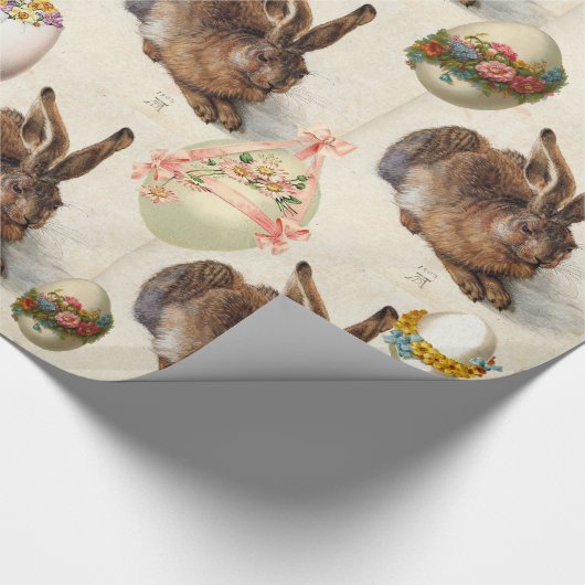 DAS RABBIT (JUGENDLICHE Hase) OSTEREIER MIT BLUME Geschenkpapier (Ecke)
