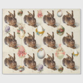DAS RABBIT (JUGENDLICHE Hase) OSTEREIER MIT BLUME Geschenkpapier (Flach)