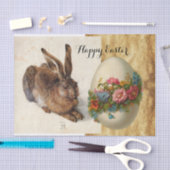 DAS RABBIT (JUGENDLICHE Hase) OSTEREIER MIT BLUME Seidenpapier (Handwerk)