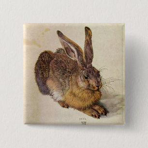 DAS RABBIT (Junge Hare) Button