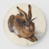DAS RABBIT (Junge Hare) Große Wanduhr (Vorderseite)