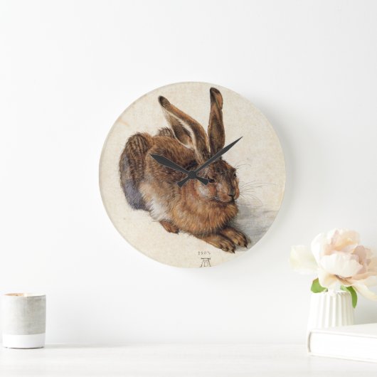 DAS RABBIT (Junge Hare) Große Wanduhr (Zuhause)