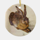 DAS RABBIT (Junge Hare) Keramik Ornament (Vorne)