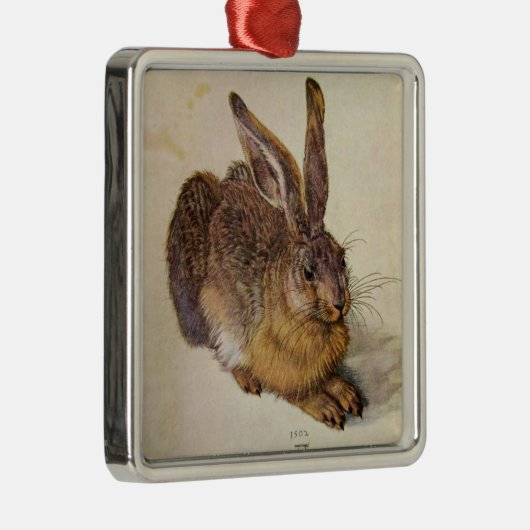 DAS RABBIT (Junge Hare) Ornament Aus Metall (Rechts)