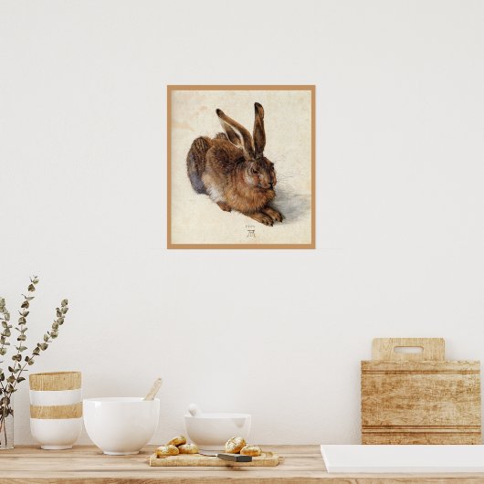 DAS RABBIT (Junge Hare) Poster (Küche)