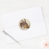 DAS RABBIT (Junge Hare) Runder Aufkleber (Umschlag)