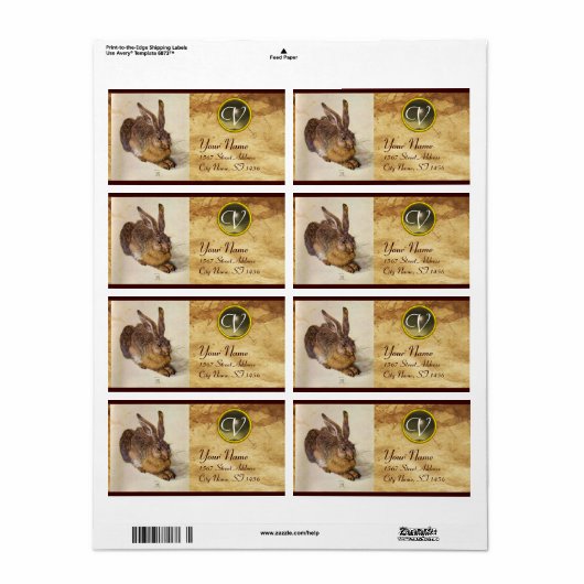 Das RABBIT Monogramm Grau Agate (Vorne)