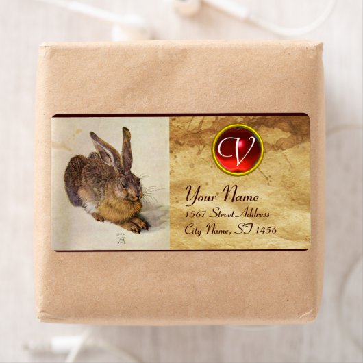 Das RABBIT-Monogramm Rotes Ruby (Insitu)