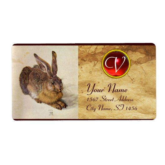 Das RABBIT-Monogramm Rotes Ruby (Vorne)