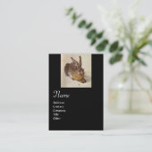 Das RABBIT Monogramm, Schwarz und Gold Visitenkarte (Stehend Vorderseite)