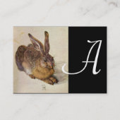 Das RABBIT Monogramm, Schwarz und Gold Visitenkarte (Rückseite)