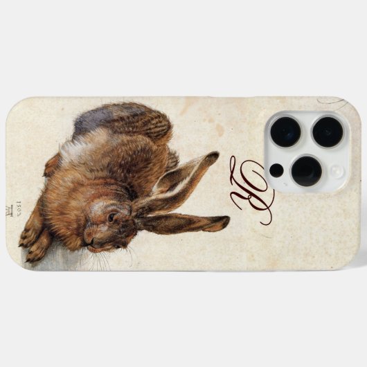 DAS RABBIT-Monogramm (Young Hare) Case-Mate iPhone Hülle (Rückseite (Horizontal))