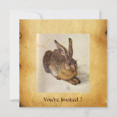 DAS RABBIT-Monogramm (Young Hare) Einladung (Vorderseite)