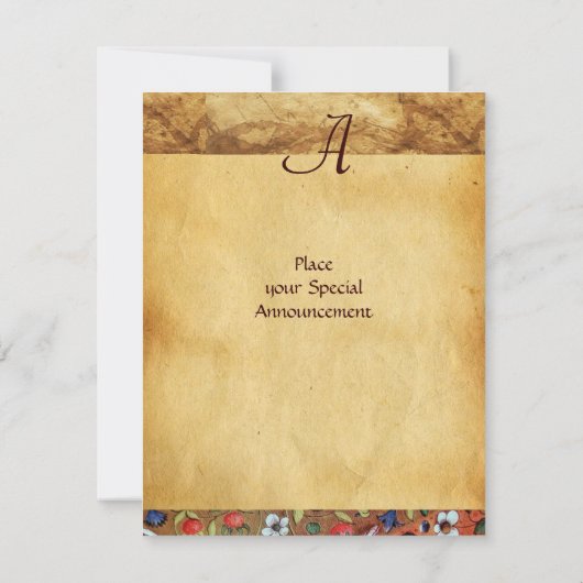 DAS RABBIT-Monogramm (Young Hare) Einladung (Rückseite)