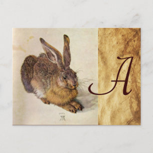 DAS RABBIT-Monogramm (Young Hare) Postkarte
