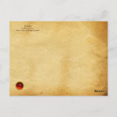 DAS RABBIT-Monogramm (Young Hare) Postkarte (Rückseite)