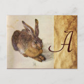 DAS RABBIT-Monogramm (Young Hare) Postkarte (Vorderseite)