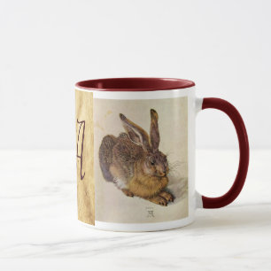 DAS RABBIT-Monogramm (Young Hare) Tasse