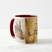 DAS RABBIT-Monogramm (Young Hare) Tasse (Vorderseite Links)