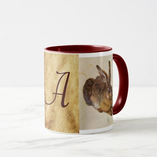DAS RABBIT-Monogramm (Young Hare) Tasse (VorderseiteRechts)