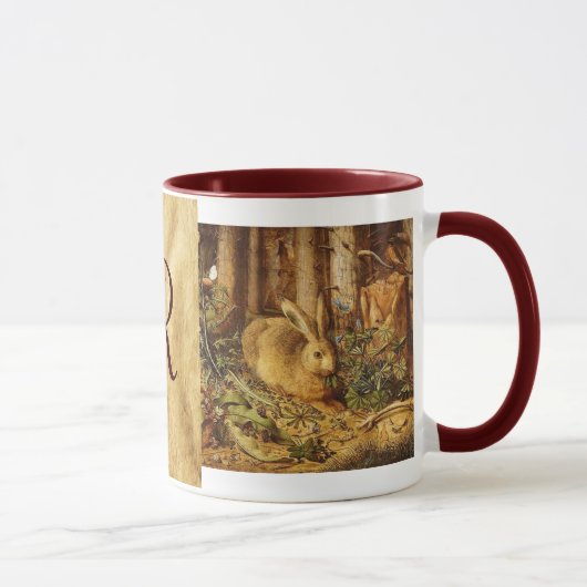 DAS RABBIT-Monogramm (Young Hare) Tasse (Rechts)