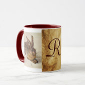 DAS RABBIT-Monogramm (Young Hare) Tasse (Vorderseite Links)