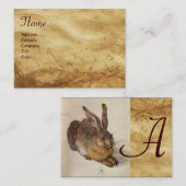 DAS RABBIT-Monogramm (Young Hare) Visitenkarte (Vorne/Hinten)