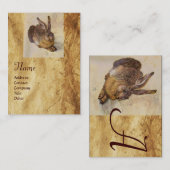 DAS RABBIT-Monogramm (Young Hare) Visitenkarte (Vorne/Hinten)