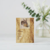 DAS RABBIT-Monogramm (Young Hare) Visitenkarte (Stehend Vorderseite)