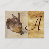 DAS RABBIT-Monogramm (Young Hare) Visitenkarte (Rückseite)