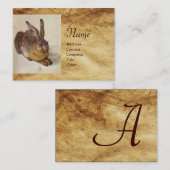 DAS RABBIT-Monogramm (Young Hare) Visitenkarte (Vorne/Hinten)