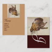 DAS RABBIT-Monogramm (Young Hare) Visitenkarte (Vorne/Hinten)