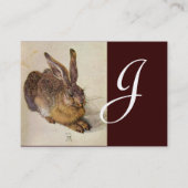 DAS RABBIT-Monogramm (Young Hare) Visitenkarte (Rückseite)